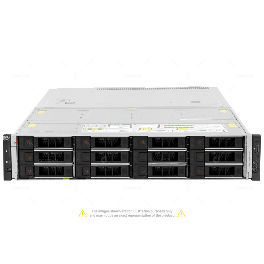 Dell PowerEdge R740XD2 26LFF 2x Xeon SIlver 4210 256 GB RAM 24x Dell 3.5 LFF Drive Caddy 2x 3.84TB 6G SATA SSD 2x 480GB M.2 Rails
